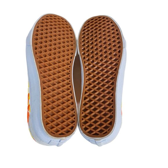 Vans Old Skool Checkerboard Sunflower Sneakers Womens 10 Suede Canvas Mens 8.5 - Picture 5 of 14